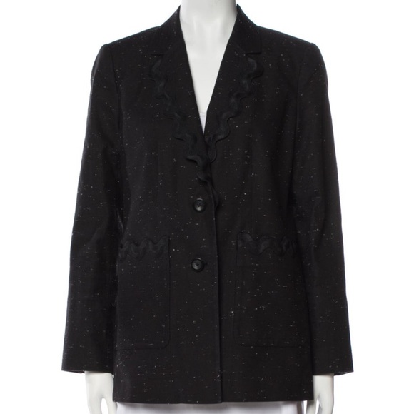 Rebecca Taylor Jackets & Blazers - Black Women's Jacket - Elegant Button Front Coat